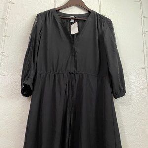 Brand New H&M black lace dress sz L